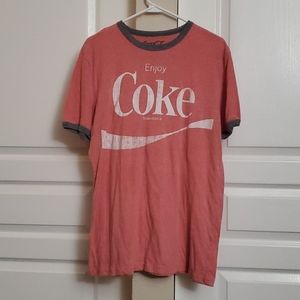 Faded red coke tshirt